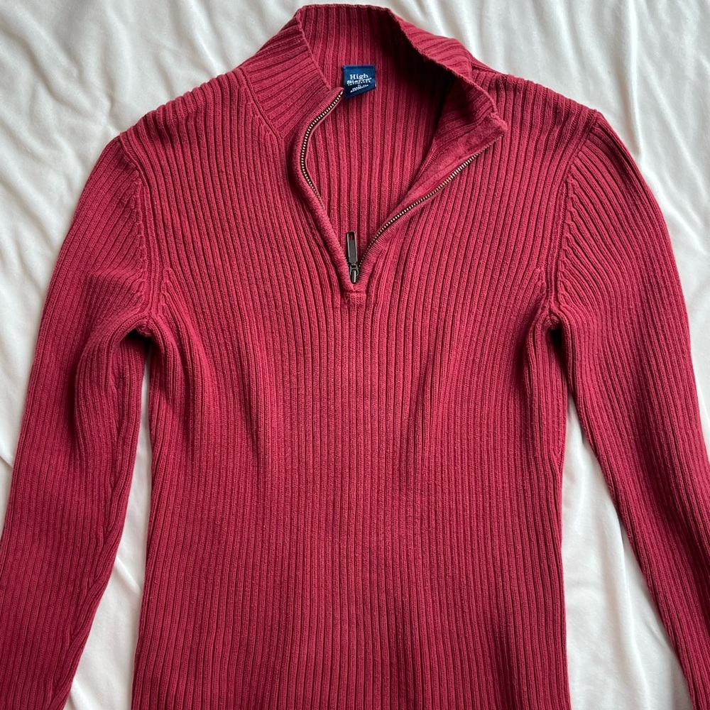 Red Quarter Zip